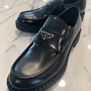 NIB Genuine Men's Black Prada Loafers, Prada Size 11